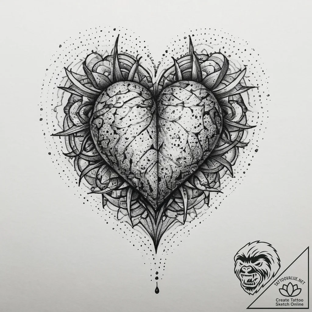 Tattoo sketch heart tattoo, tattoo sketch des... - tattoo sketch (№1760113291_0, 10.10.2025 16:21) — tattoovalue.net