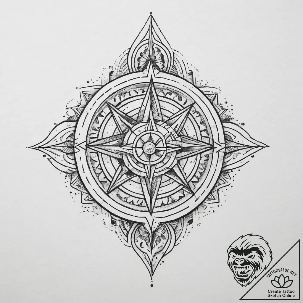 Tattoo sketch cosmic puzzle, tattoo drawing o... - tattoo sketch (№1760114387_0, 10.10.2025 16:39) — tattoovalue.net