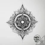Tattoo sketch cosmic being, ink illustration… – tattoo sketch (№1760115260_0, 10.10.2025 16:54) — tattoovalue.net