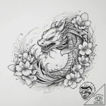 Tattoo sketch crocus, tattoo sketch design, c… – tattoo sketch (№1760116580_0, 10.10.2025 17:16) — tattoovalue.net