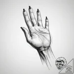 Tattoo sketch hands with a brush, tattoo draw… – tattoo sketch (№1760118323_0, 10.10.2025 17:45) — tattoovalue.net