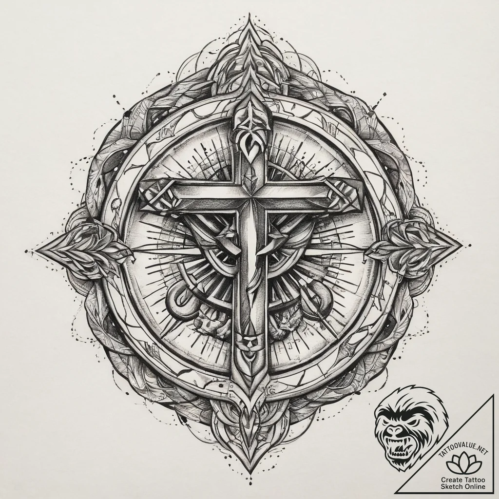 Tattoo sketch cosmic portrayal, tattoo sketch... - tattoo sketch (№1760118973_0, 10.10.2025 17:56) — tattoovalue.net