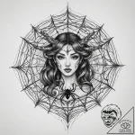 Tattoo sketch kikimora, the house spirit, wit… – tattoo sketch (№1760119839_0, 10.10.2025 18:10) — tattoovalue.net