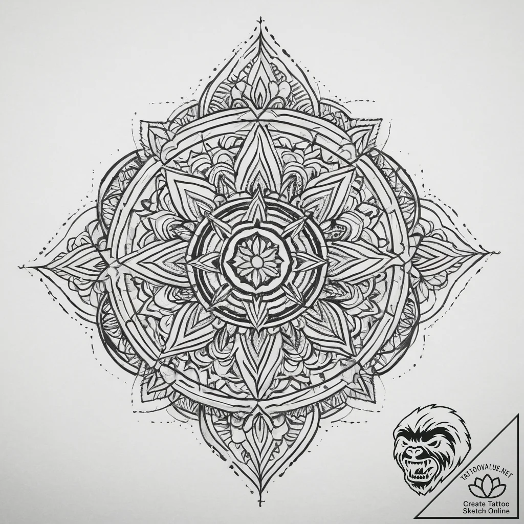 Tattoo sketch геометрический рукав, artistic... - tattoo sketch (№1760121597_0, 10.10.2025 18:39) — tattoovalue.net