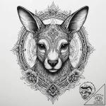 Tattoo sketch kangaroo, ink illustration for… – tattoo sketch (№1760122034_0, 10.10.2025 18:47) — tattoovalue.net