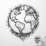 Tattoo sketch earth – tattoo sketch (№1760123144_0, 10.10.2025 19:05) — tattoovalue.net