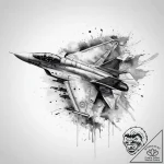 Tattoo sketch fighter jet exhaust, artistic t… – tattoo sketch (№1760124463_0, 10.10.2025 19:27) — tattoovalue.net