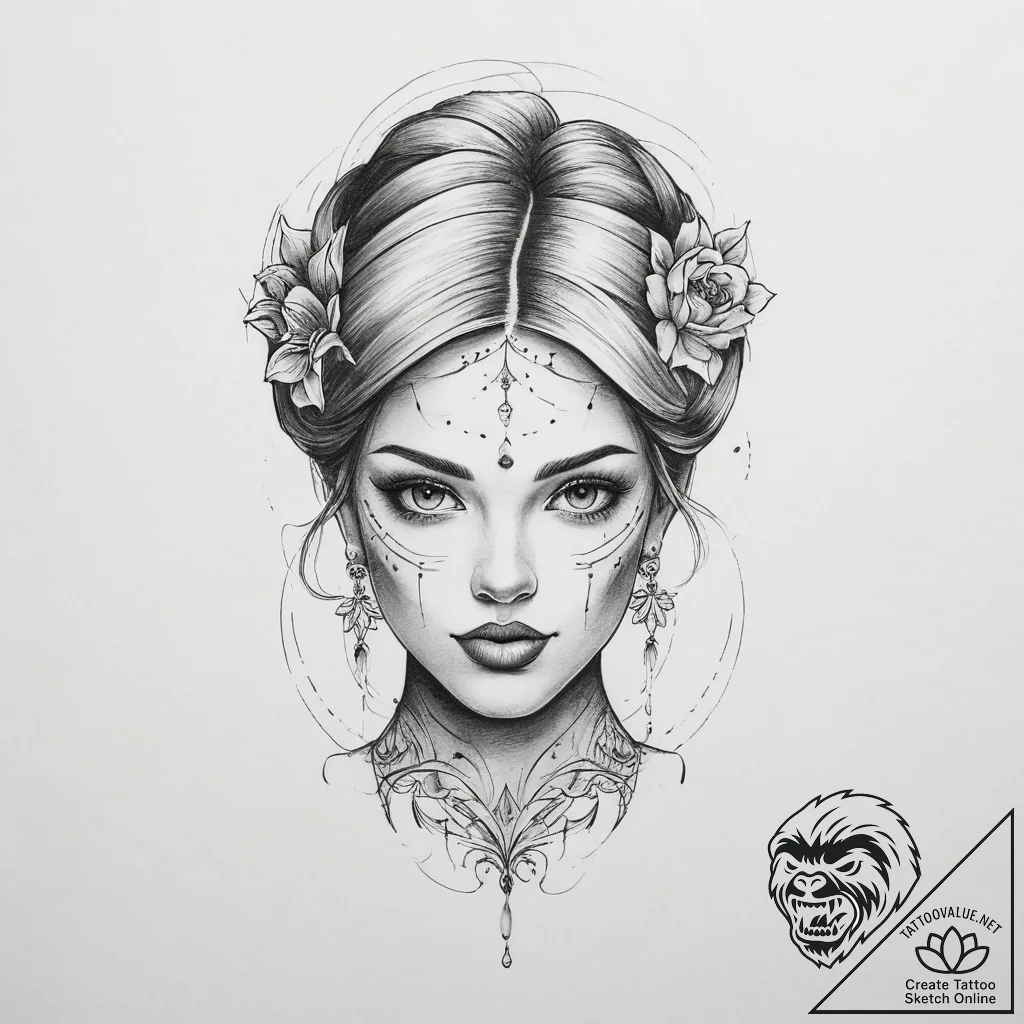 Tattoo sketch emotion, concept art for tattoo... - tattoo sketch (№1760124900_0, 10.10.2025 19:35) — tattoovalue.net