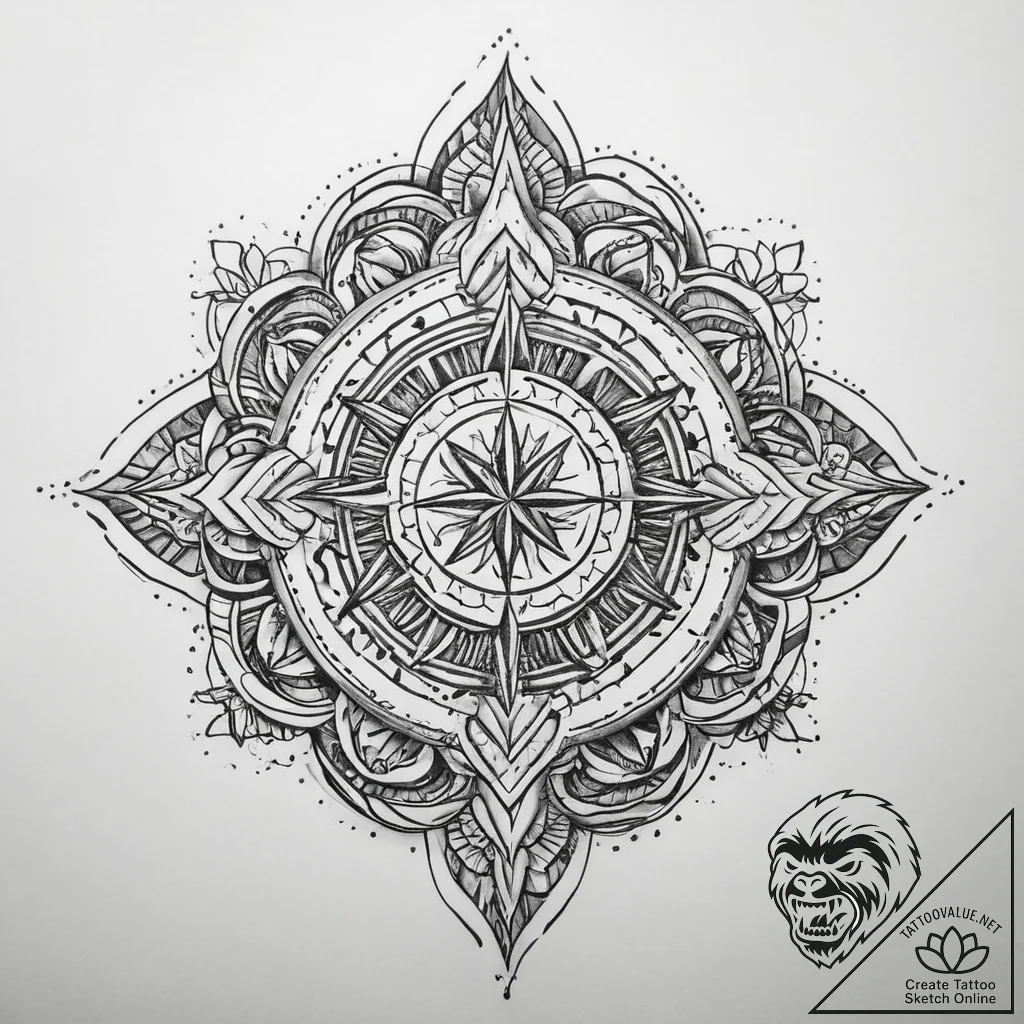 Tattoo sketch blessed start - tattoo sketch (№1760126209_0, 10.10.2025 19:56) — tattoovalue.net