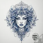 Tattoo sketch blue – tattoo sketch (№1760127311_0, 10.10.2025 20:15) — tattoovalue.net
