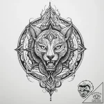 Tattoo sketch mystical beat – tattoo sketch (№1760127528_0, 10.10.2025 20:18) — tattoovalue.net