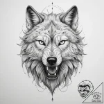 Tattoo sketch fenrir wolf – tattoo sketch (№1760129721_0, 10.10.2025 20:55) — tattoovalue.net