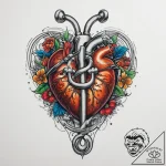Tattoo sketch nurse stethoscope and heart, co… – tattoo sketch (№1760130157_0, 10.10.2025 21:02) — tattoovalue.net