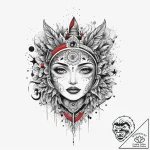Tattoo sketch cosmic spring, tattoo drawing o… – tattoo sketch (№1760130596_0, 10.10.2025 21:09) — tattoovalue.net
