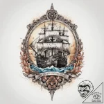 Tattoo sketch warship, tattoo flash sheet des… – tattoo sketch (№1760167775_0, 11.10.2025 07:29) — tattoovalue.net