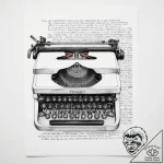 Tattoo sketch typewriter with a quote – tattoo sketch (№1760167992_0, 11.10.2025 07:33) — tattoovalue.net
