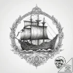 Tattoo sketch historical viking ship, tattoo… – tattoo sketch (№1760168426_0, 11.10.2025 07:40) — tattoovalue.net