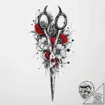 Tattoo sketch scissors, artistic tattoo sketc… – tattoo sketch (№1760170407_0, 11.10.2025 08:13) — tattoovalue.net