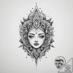 Tattoo sketch cosmic being, concept art for t… – tattoo sketch (№1760171061_0, 11.10.2025 08:24) — tattoovalue.net