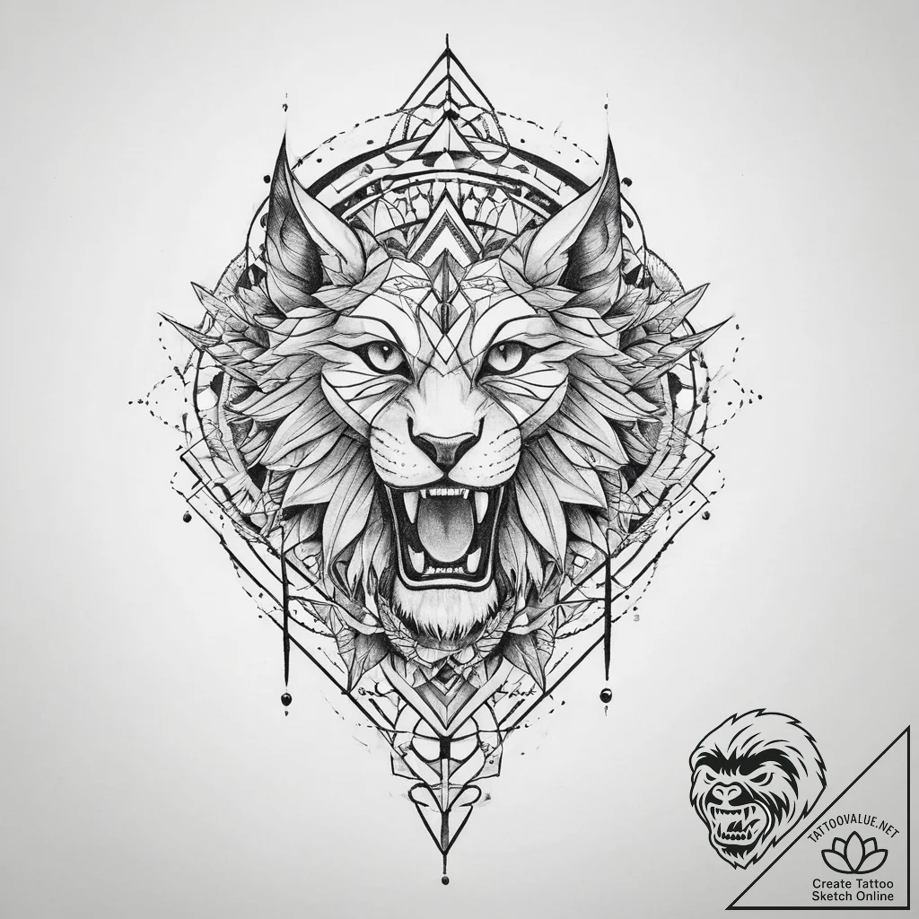 Tattoo sketch geometric song - tattoo sketch (№1760171278_0, 11.10.2025 08:27) — tattoovalue.net