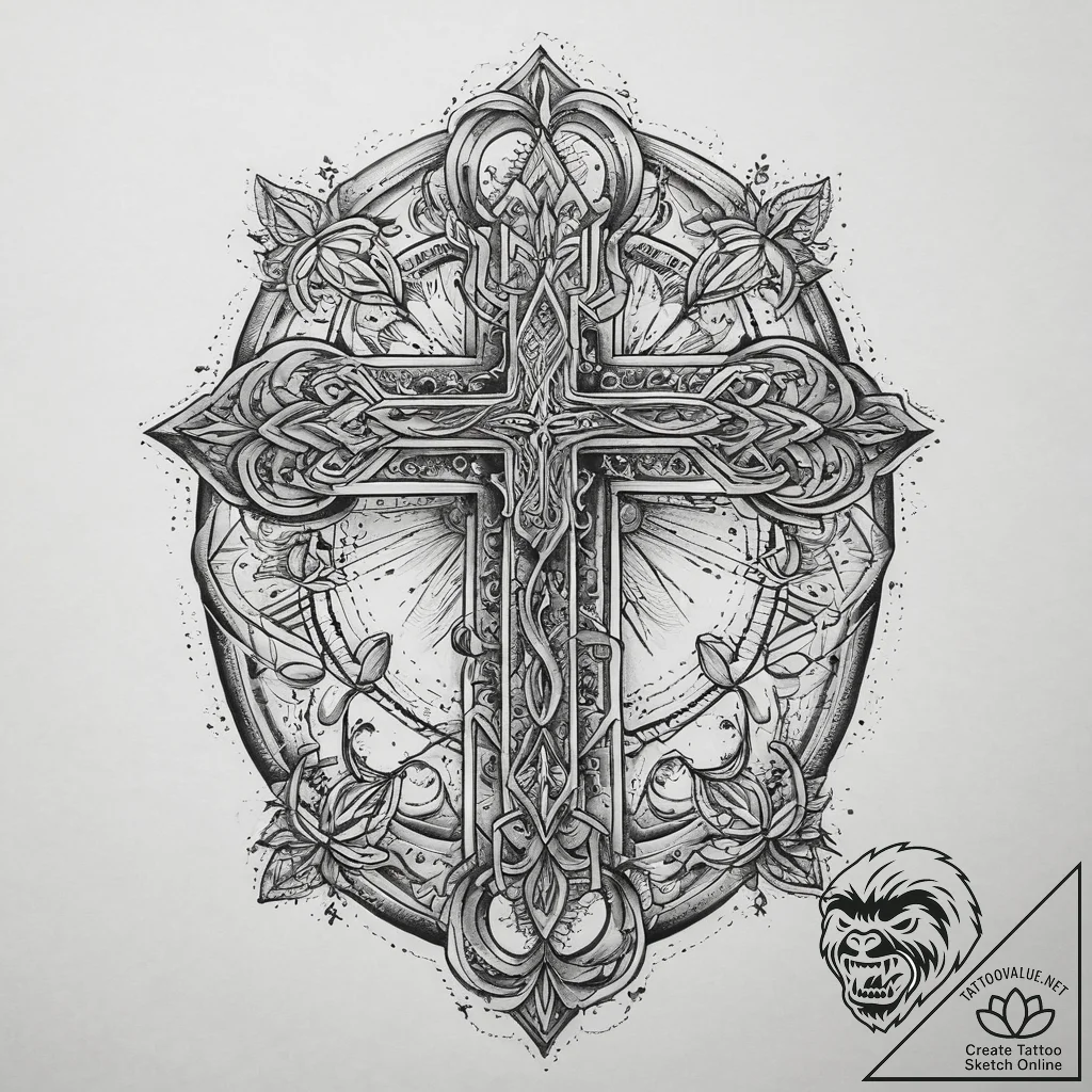Tattoo sketch gloria lettering, tattoo flash... - tattoo sketch (№1760172795_0, 11.10.2025 08:53) — tattoovalue.net