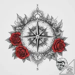 Tattoo sketch compass, tattoo sketch design,… – tattoo sketch (№1760173012_0, 11.10.2025 08:56) — tattoovalue.net