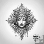 Tattoo sketch blessed frequency – tattoo sketch (№1760174976_0, 11.10.2025 09:29) — tattoovalue.net