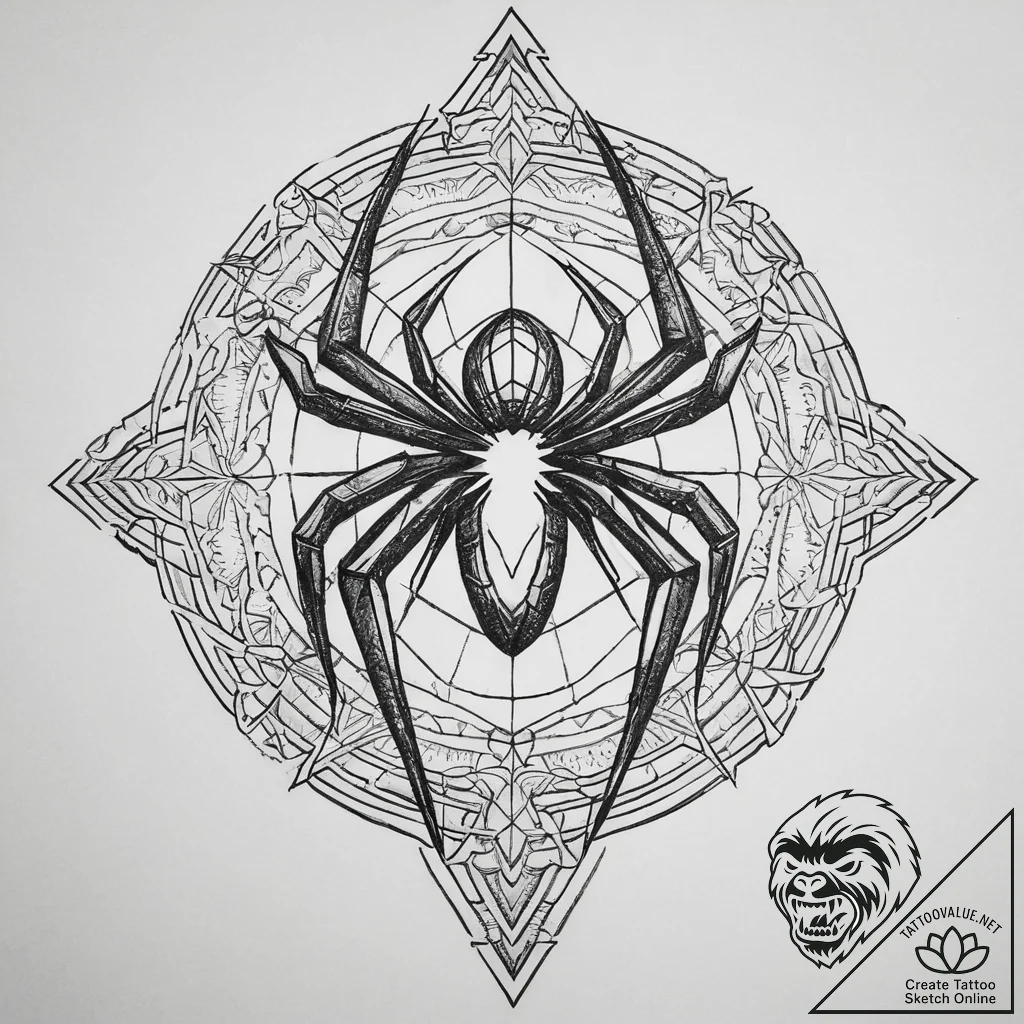Tattoo sketch spider-man swinging silhouette,... - tattoo sketch (№1760176714_0, 11.10.2025 09:58) — tattoovalue.net