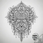 Tattoo sketch cardigan with a pattern – tattoo sketch (№1760177798_0, 11.10.2025 10:16) — tattoovalue.net