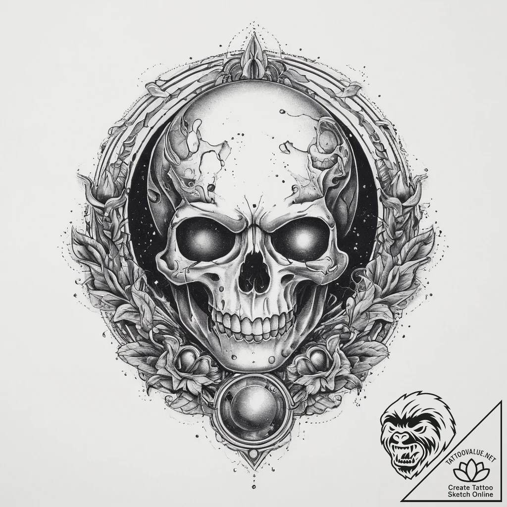 Tattoo sketch pluto, tattoo line art, on a cl... - tattoo sketch (№1760178230_0, 11.10.2025 10:23) — tattoovalue.net
