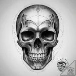 Tattoo sketch skull, concept art for tattoo,… – tattoo sketch (№1760180412_0, 11.10.2025 11:00) — tattoovalue.net
