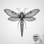 Tattoo sketch dobsonfly, ink illustration for… – tattoo sketch (№1760181280_0, 11.10.2025 11:14) — tattoovalue.net