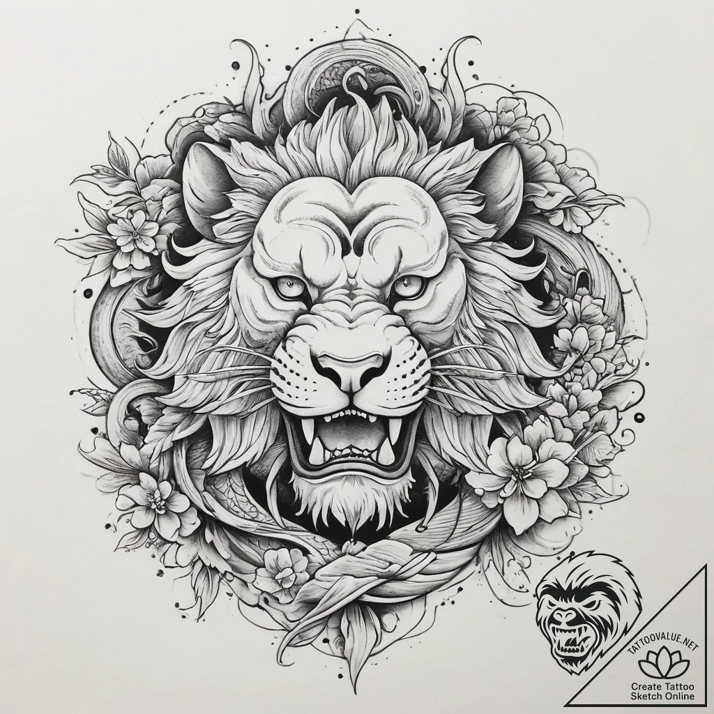 Tattoo sketch leo lion head, tattoo sketch de... - tattoo sketch (№1760182153_0, 11.10.2025 11:29) — tattoovalue.net