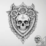Tattoo sketch shield, concept art for tattoo,… – tattoo sketch (№1760183459_0, 11.10.2025 11:50) — tattoovalue.net