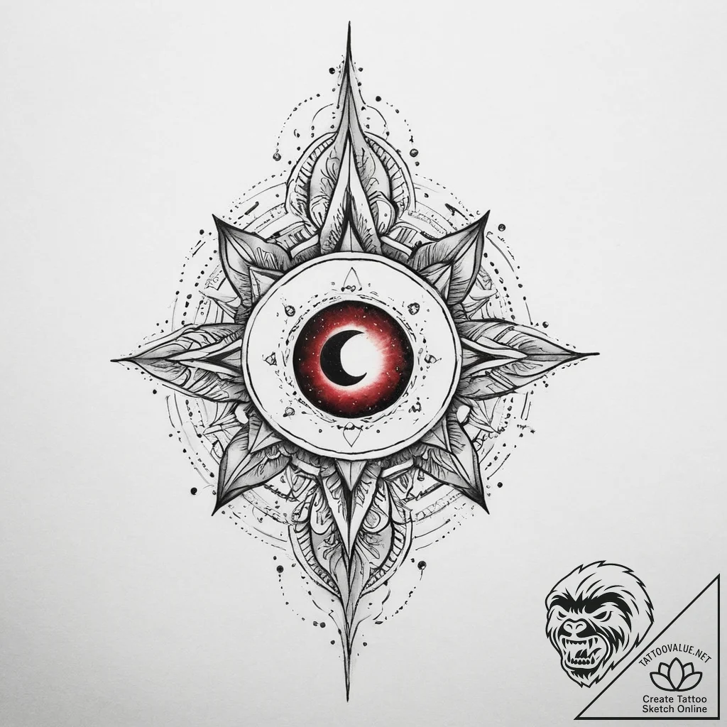 Tattoo sketch cosmic land, tattoo sketch desi... - tattoo sketch (№1760183891_0, 11.10.2025 11:58) — tattoovalue.net