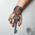 Tattoo sketch hands with a key, tattoo line a… – tattoo sketch (№1760184972_0, 11.10.2025 12:16) — tattoovalue.net