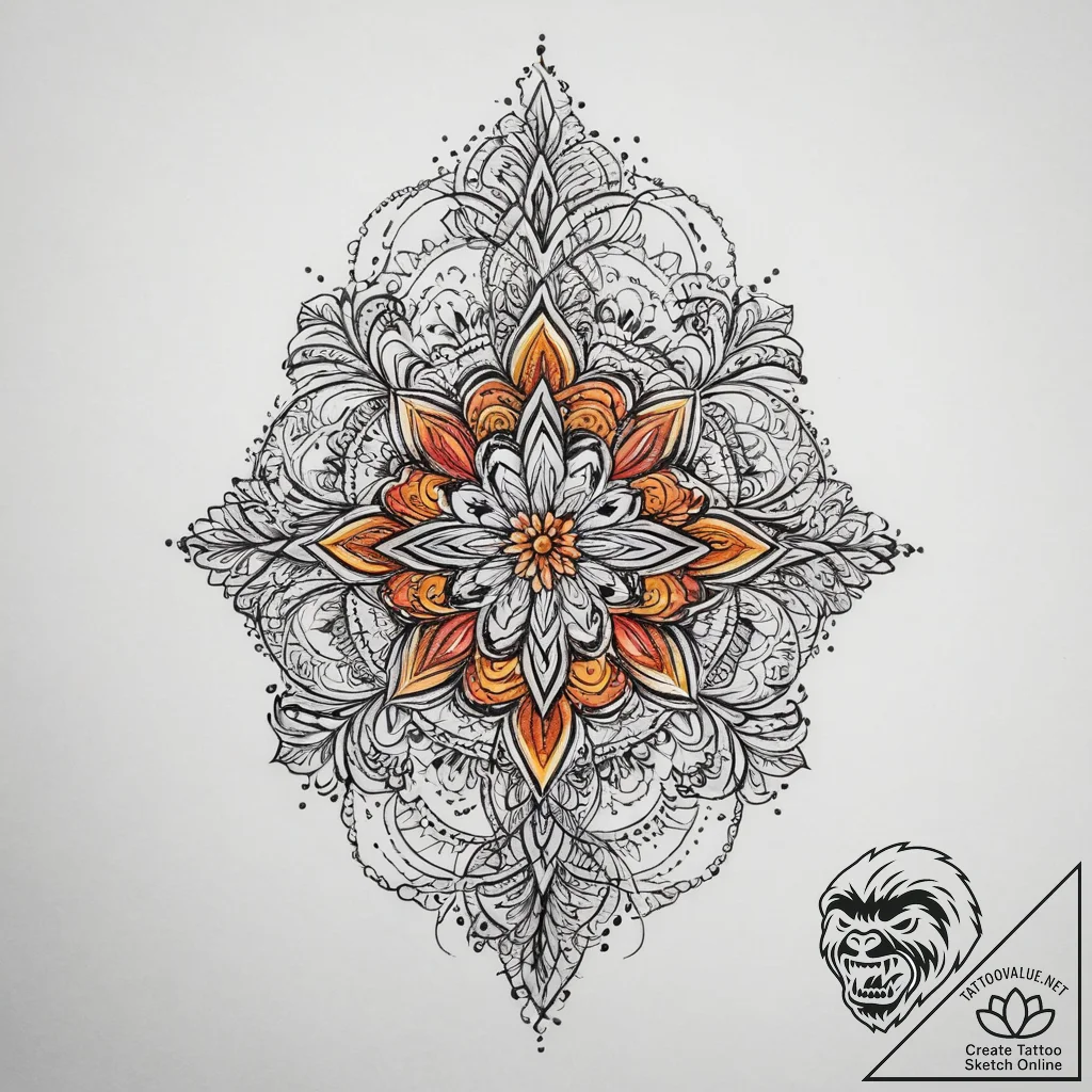 Tattoo sketch end, ink illustration for tatto... - tattoo sketch (№1760185404_0, 11.10.2025 12:23) — tattoovalue.net