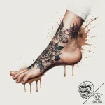 Tattoo sketch foot, concept art for tattoo, w… – tattoo sketch (№1760185630_0, 11.10.2025 12:27) — tattoovalue.net