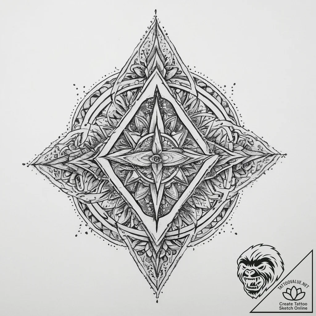Tattoo sketch sacred mentor, concept art for... - tattoo sketch (№1760185845_0, 11.10.2025 12:30) — tattoovalue.net