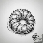 Tattoo sketch baker croissant, ink illustrati… – tattoo sketch (№1760186930_0, 11.10.2025 12:48) — tattoovalue.net