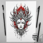 Tattoo sketch cosmic root, tattoo flash sheet… – tattoo sketch (№1760187588_0, 11.10.2025 12:59) — tattoovalue.net