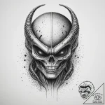 Tattoo sketch alien xenomorph head, ink illus… – tattoo sketch (№1760189532_0, 11.10.2025 13:32) — tattoovalue.net