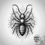 Tattoo sketch ant, concept art for tattoo, ne… – tattoo sketch (№1760190616_0, 11.10.2025 13:50) — tattoovalue.net
