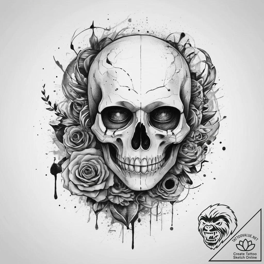 Tattoo sketch ghost, ink illustration for tat... - tattoo sketch (№1760191274_0, 11.10.2025 14:01) — tattoovalue.net