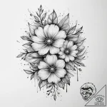 Tattoo sketch glowing flowers, tattoo drawing… – tattoo sketch (№1760191707_0, 11.10.2025 14:08) — tattoovalue.net