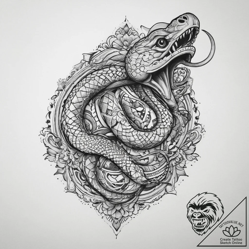Tattoo sketch cobra, tattoo drawing outline,... - tattoo sketch (№1760192575_0, 11.10.2025 14:22) — tattoovalue.net