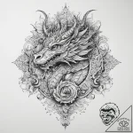 Tattoo sketch sketch дракон, artistic tattoo… – tattoo sketch (№1760193441_0, 11.10.2025 14:37) — tattoovalue.net
