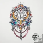 Tattoo sketch chain links, tattoo flash sheet… – tattoo sketch (№1760194737_0, 11.10.2025 14:58) — tattoovalue.net