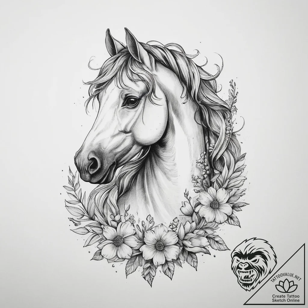 Tattoo sketch jarilo, the god of spring, with... - tattoo sketch (№1760195618_0, 11.10.2025 15:13) — tattoovalue.net