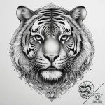 Tattoo sketch tiger in camouflage, concept ar… – tattoo sketch (№1760195835_0, 11.10.2025 15:17) — tattoovalue.net